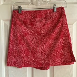 Swim RipSkirt NWOT Women’s Hawaii Pink Batik Wrap Skirt Small - 14” length
